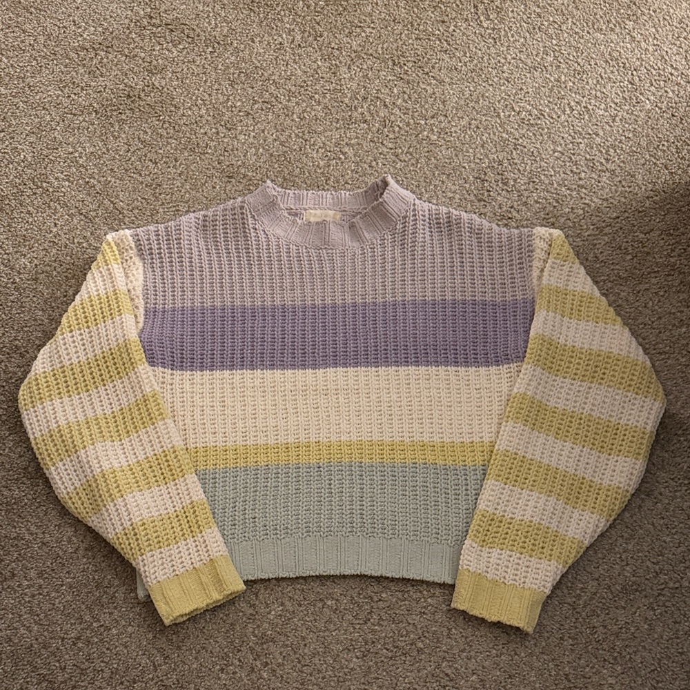 Altar'd State Pastel Striped Sweater - Picture 2 of 3